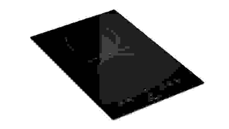 A flat, black induction cooktop for the countertop.