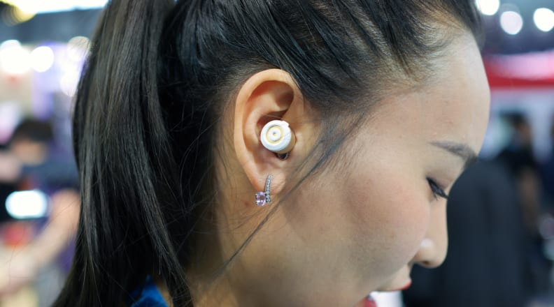 Erato Apollo 7 wireless headphones in ear