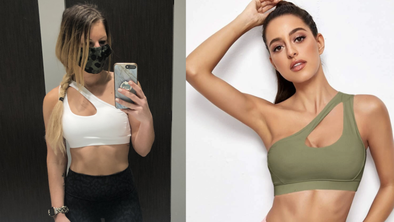 Shein one shoulder sports bra