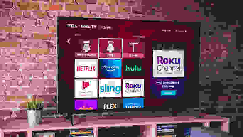 The 2020 TCL 6-Series Roku smart platform main menu