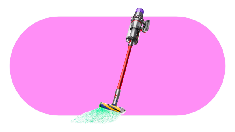 Dyson Outside vacuum on a pink background