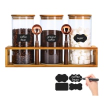 Product image of Glass Coffee Containers  and Coffee Station Organizer  