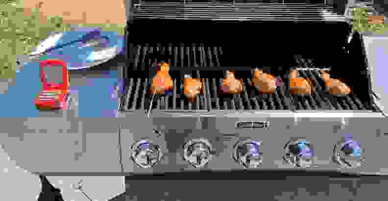 Chicken drumsticks helped us test which gas grill was best for low-temperature cooking.