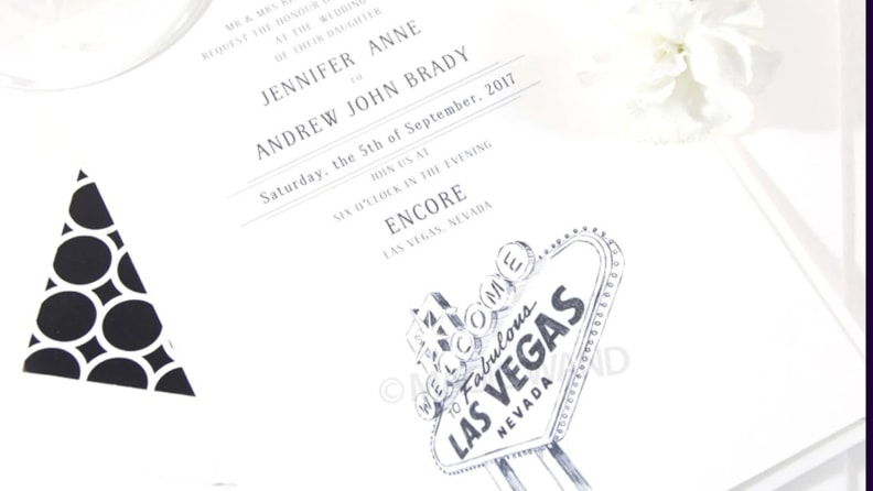 Plan a Las Vegas-inspired wedding with the help of this piece from Etsy.