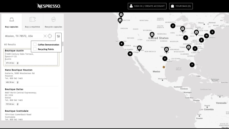 Store Locator, Nespresso Boutiques