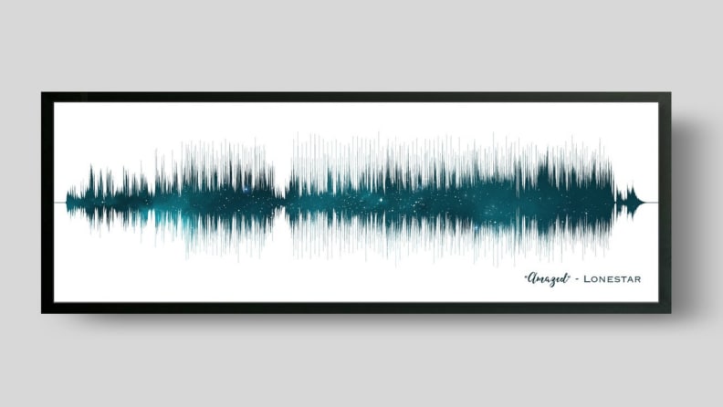 A sound wave piece of art.