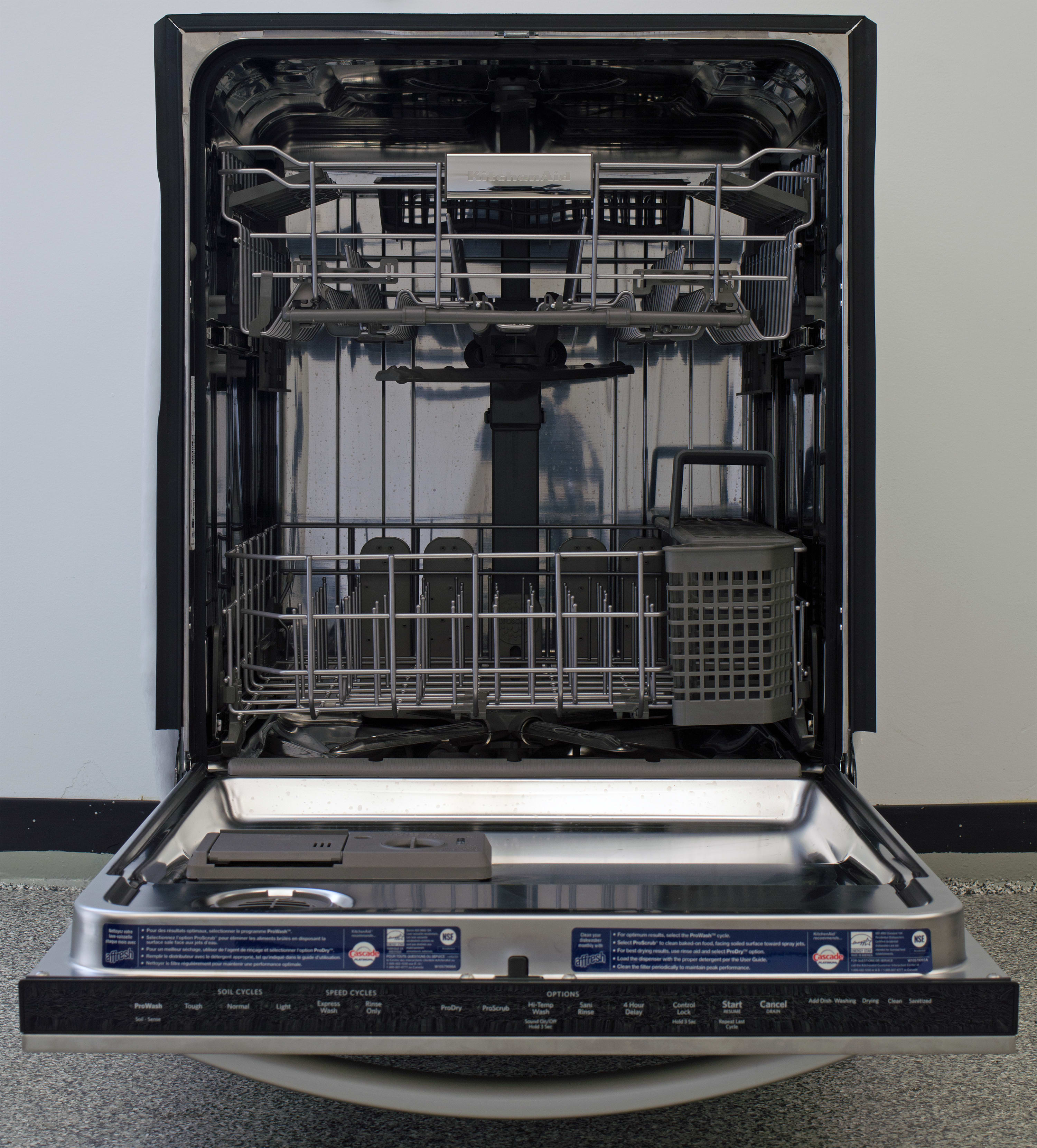Kitchenaid Architect Series Ii Kdte404dss Dishwasher Review Kitchenaid Kdte404dss With Front Door Open