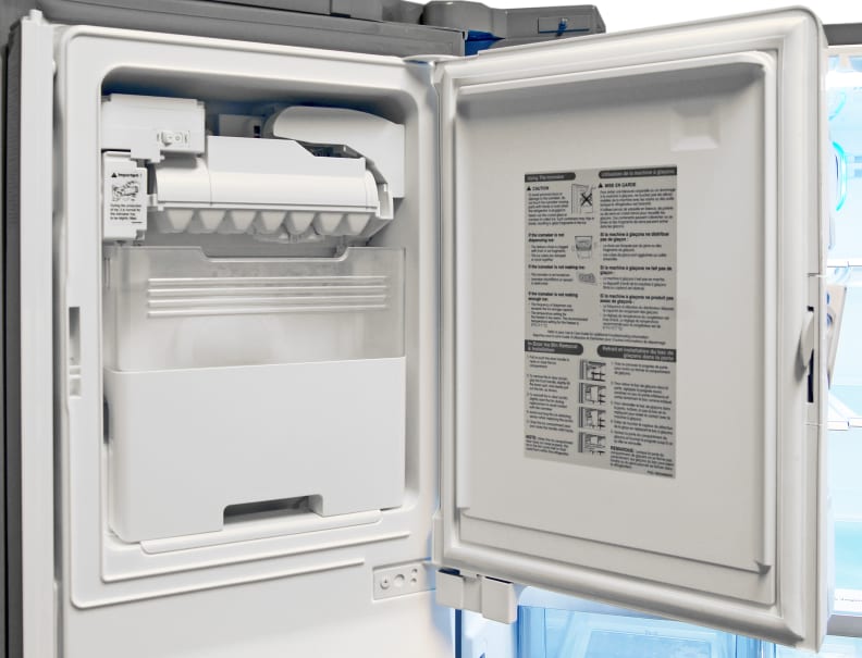 The LG LFX32945ST's door-mounted icemaker takes up minimal space while still serving up plenty of ice.
