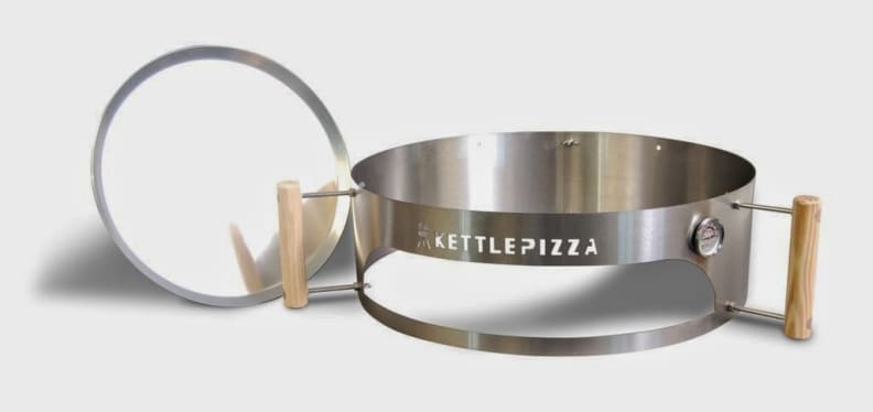 An unassembled Kettle Pizza.