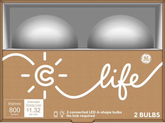 Product Image - C by GE C-Life LED Light Bulb, 2-Pack