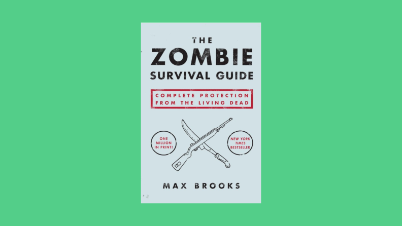 Book cover of "The Zombie Survival Guide: Complete Protection from the Living Dead" by Max Brooks.