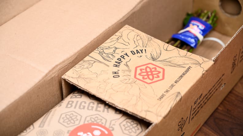 Cardboard box that held flowers
