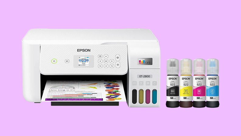 Product image of the Epson EcoTank ET-2800 Wireless Color All-in-One Cartridge-Free Supertank Printer.