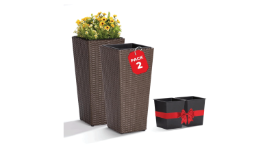 IDZO All Weather Wicker Planters, Set of 2