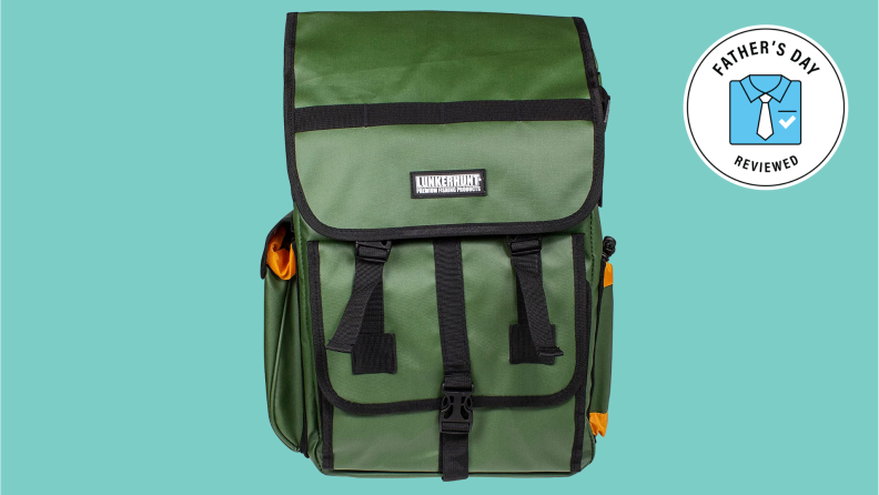 A tackle backpack in green