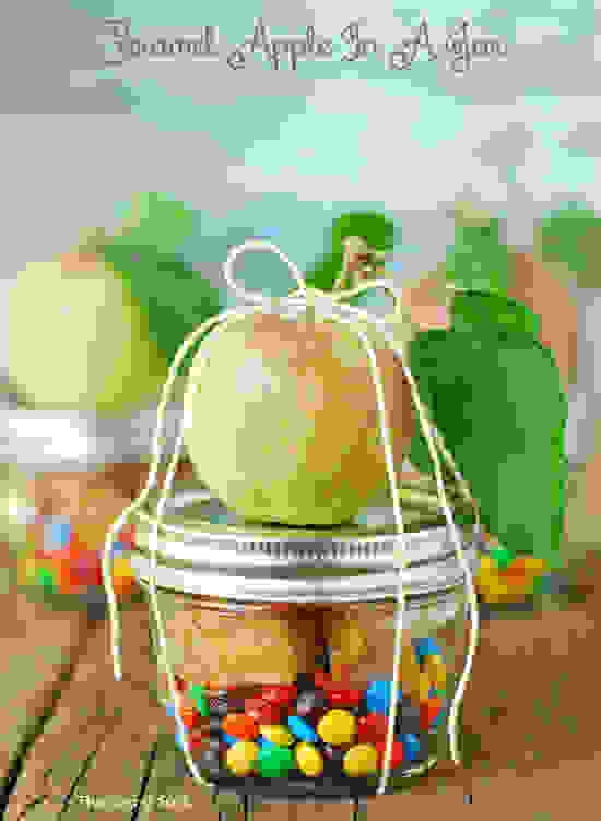 caramel apple in a jar