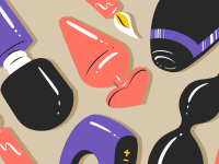 Drawn collection of sex toys