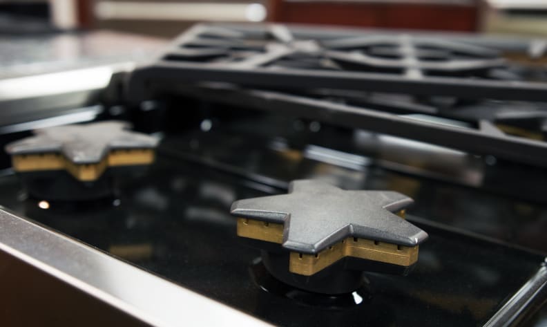 Star-shaped burners with grate removed