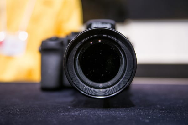 The DL24-500's lens barrel extends out pretty far at full telephoto.