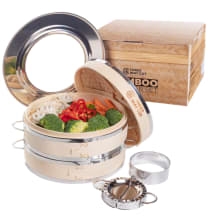 Product image of Three Way Cut Dumpling Bamboo Steamer