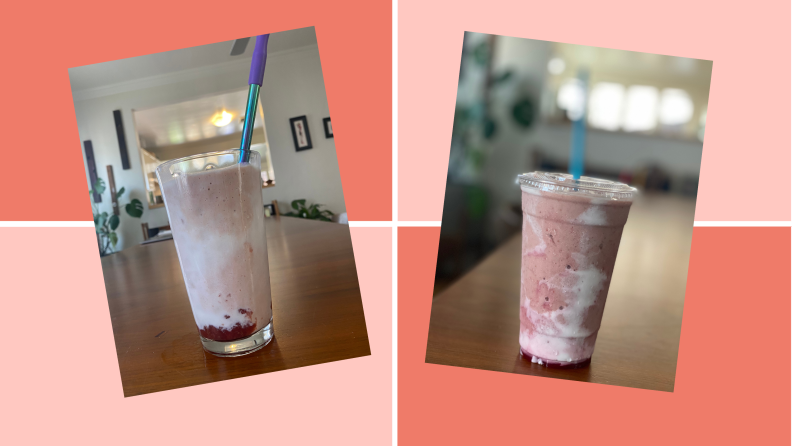 Two smoothies side-by-side