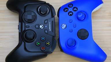 The PowerA MOGA XP-ULTRA controllers side-by-side