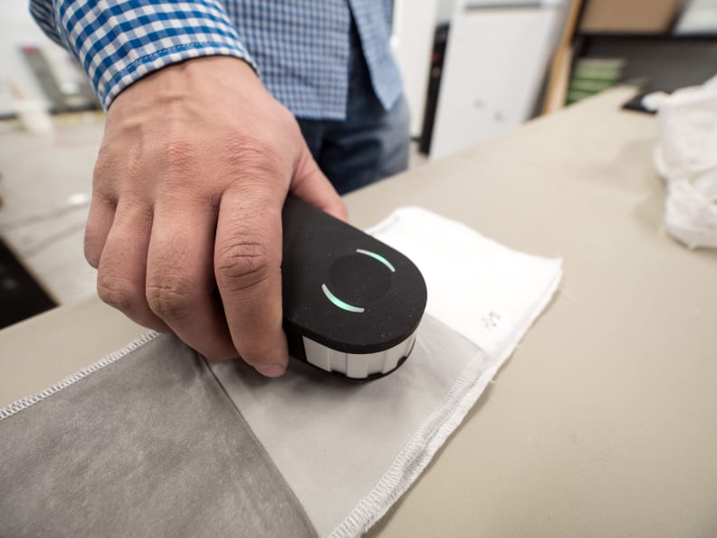 Our photospectrometer is able to detect the slightest change in a fabric's color.