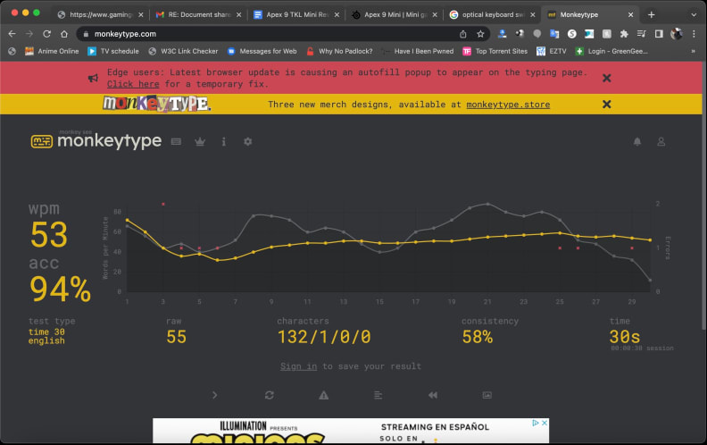 Is 100 WPM on monkey type average/good?