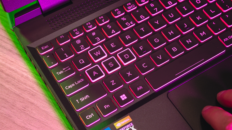 A closeup of the WASD keys.