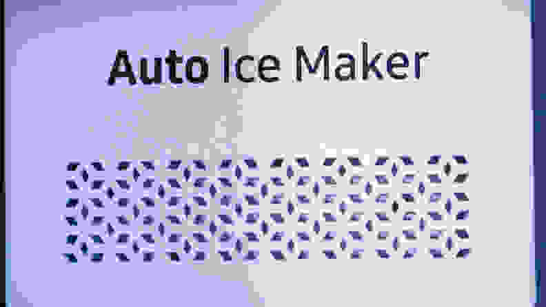 Icemaker with snowflakes