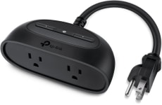 Kasa TP-Link, Kasa Smart Home, 2-Outlet Smart Outdoor Plug, Black KP400 -  The Home Depot