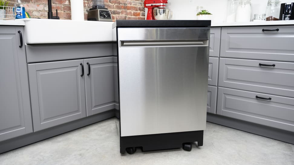 converting portable dishwasher to built in