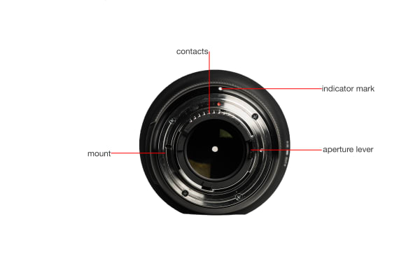 A rear view of the 50mm f/1.4 DG HSM A.