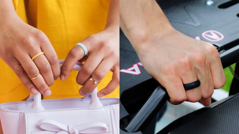 Left: Thin Silicone Rings; Right: Thick Silicone Ring