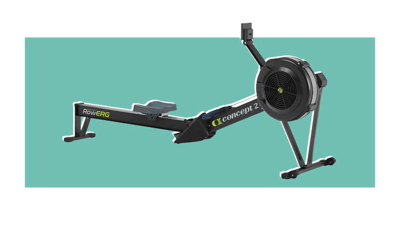 Black Concept2 Model D Indoor Rowing Machine.