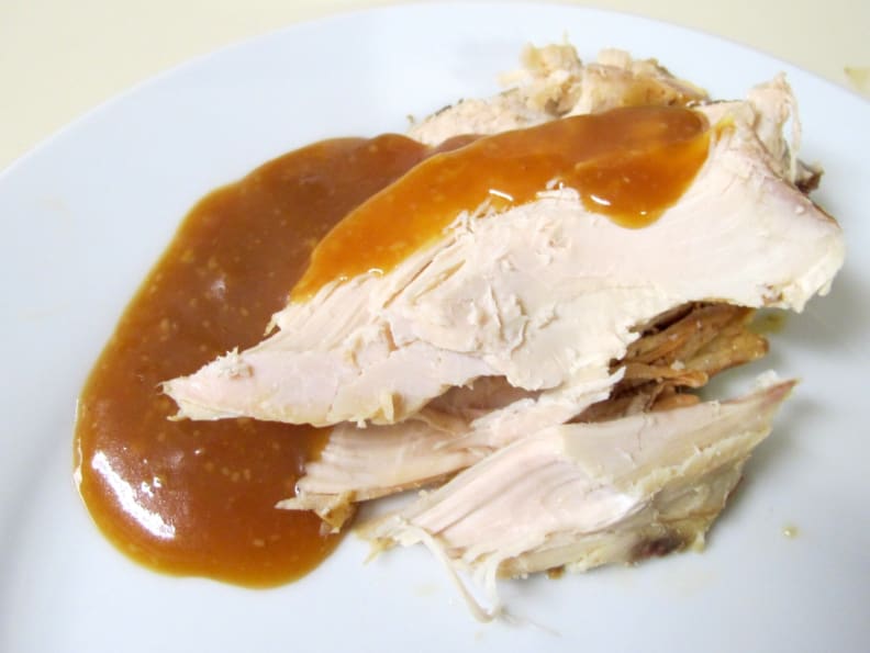 We wouldn't recommend cooking an entire turkey in a slow cooker.