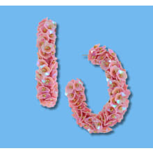 Product image of  Sequin Flower C-Hoop Earrings