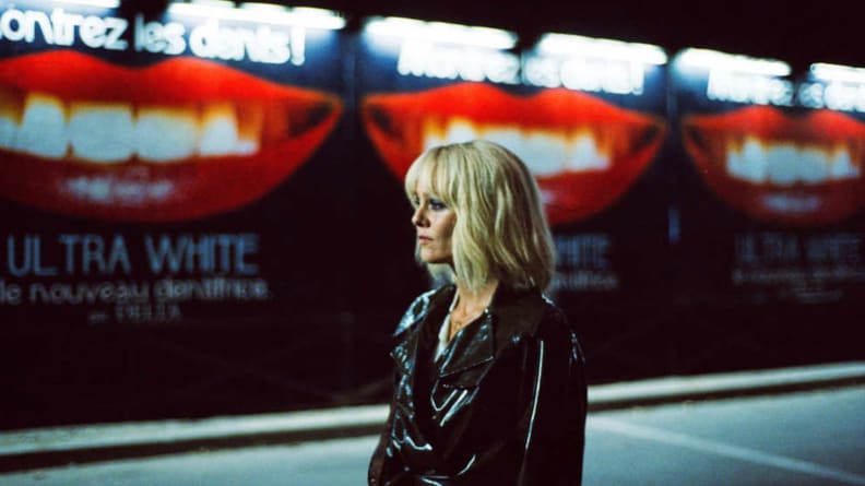 Vanessa Paradis walks in a street, in a scene from "Knife and Heart."