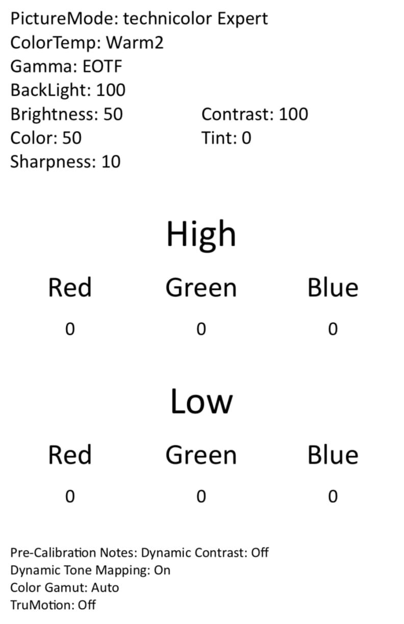 HDR Settings