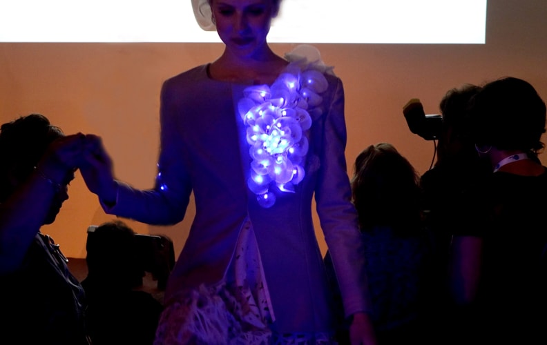CE Week: Neon, LED-powered flowers adorn the shoulder of the Proxima Jacket.
