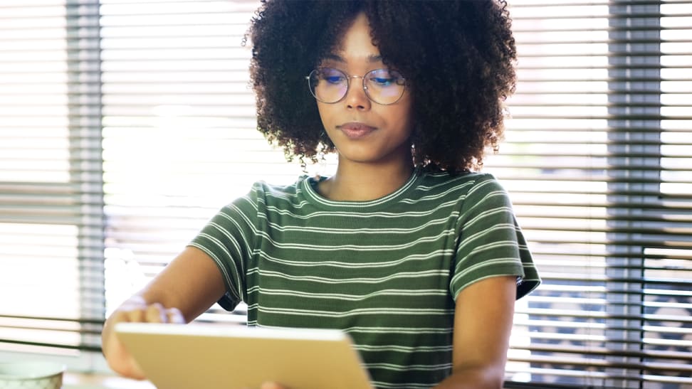 Woman on tablet