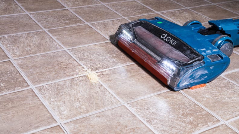 With its LED lights and DuoClean rollers, the Apex excelled at picking up debris.