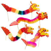 Product image of Biubee 8 Pcs Chinese New Year Paper Dragon Decoration