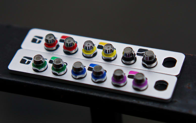 The t096z in-ears come with six interchangeable valves to adjust how your music sounds to better match particular genres.
