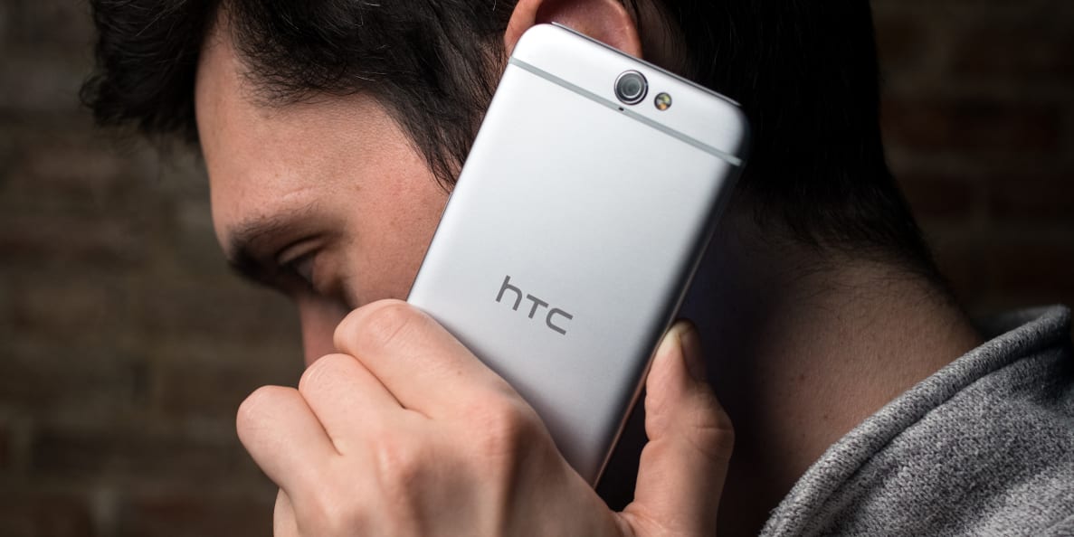 the HTC One A9 being held to an ear