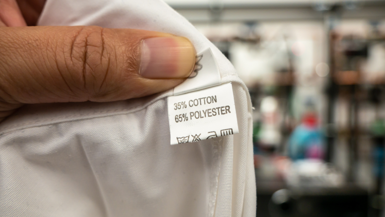 The care tag for a lab coat