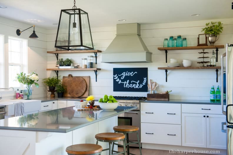 Farmhouse kitchen with shiplap