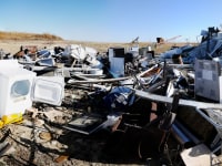Appliances in a scrapyard