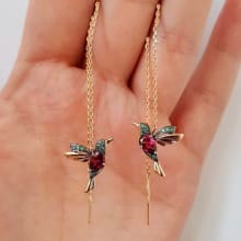 Product image of Mint & Lily Hummingbird Drop Earrings
