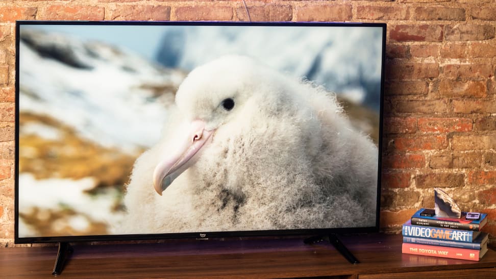 The 50-inch Amazon Fire TV 4-Series displaying 4K content in a living room setting